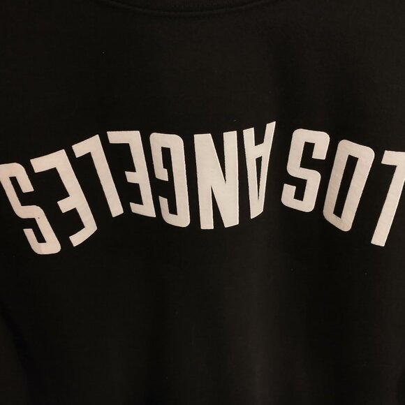RSDNLA Men's Crewneck Sweatshirt Large Black Los Angeles Logo - Picture 3 of 9